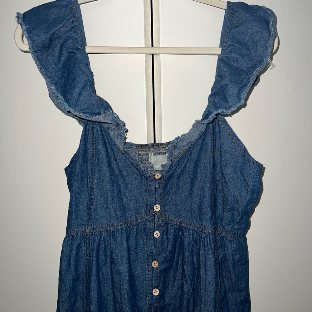 Denim Button-Up Dress